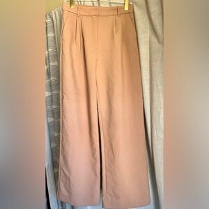 Abercrombie & Fitch Wide Leg Trousers 29 8R | Camel Tan High Rise Pants